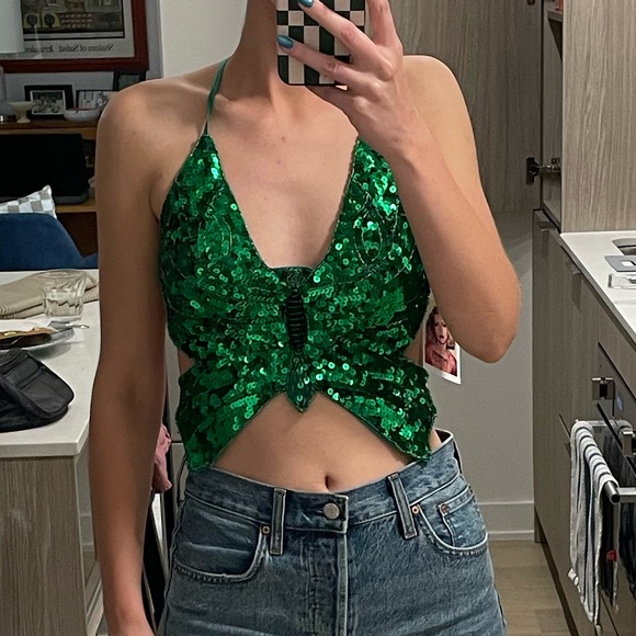 Sequin butterfly top - Picture 1 of 3